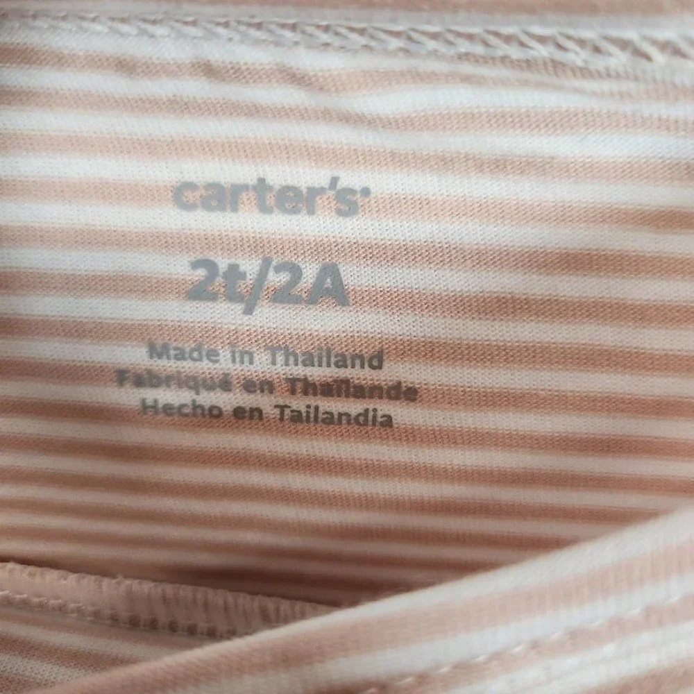 Carter's Girls‎ Striped Ruffle Shirt Size 2T